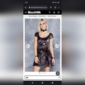 PLANISPHERE BLACK VELVET EVIL CHEERLEADER DRESS - LIMITED